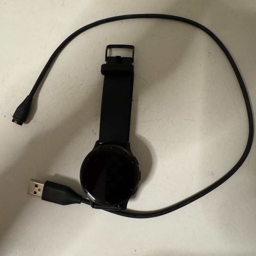 Garmin Venu 3 Black Smartwatch with Charging Cable